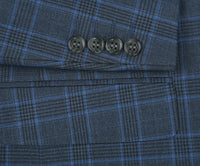 Regular Fit 2 Piece Dress Suit Windowpane in Blue