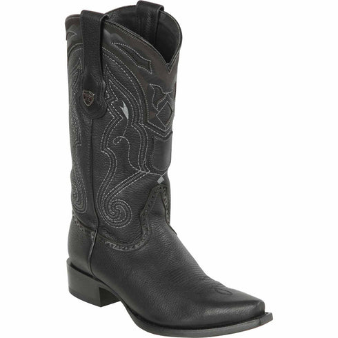 Black snip toe cowboy boots