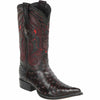 Black cherry ostrich pointy Mexican boot