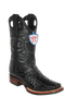 Wild West Botas de Avestruz Horma Rodeo Black