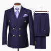 Rossi Man Purple Double Breasted Mens Modern Fit Suit