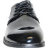 Bravo Mens Plain Round Toe Shiny Patent Tuxedo Shoe in Black