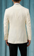 Mens Ivory Dinner Jacket - Cream Wedding Tuxedo Jacket in Off White Blazer Shawl Collar Double breasted