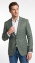 Men’s Sage Green Windowpane 2-Piece Suit – Modern Fit Plaid Wedding, Business and Formal Suit