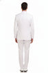 Men’s White Double-Breasted 3-Piece Suit Set – Premium Tailored Fit Formal Wedding and Evening Suit