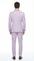 Men’s Lilac Suit with Silver Glitter Sequin Lapel – Lilac and Silver Formal Tuxedo Suit for Prom, Wedding Lavender Tuxedo