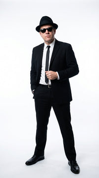 Mens Black Blazer – Vincent Vega Inspired Pulp Fiction Style Classic Formal Blazer for Men Retro Vintage Jacket