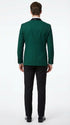 Men’s Emerald Green Tuxedo Jacket with Black Satin Shawl Lapel | Prom Dinner Blazer