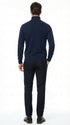 Men’s Navy Blue Turtleneck Sweater Pullover | Cotton Blend Long Sleeve Knit Top for Casual & Smart Wear