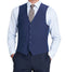 Vanderbilt Collection - Classic Dress Vest 5 Buttons Regular Fit In Blue