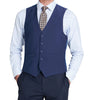 Vanderbilt Collection - Classic Dress Vest 5 Buttons Regular Fit In Blue