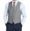 Vanderbilt Collection - Classic Dress Vest 5 Buttons Regular Fit In Gray