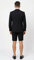 Men’s Black and White Tuxedo Shorts Suit – Modern Formal Tuxedo with Short Pants for Wedding, Party and Special Events
