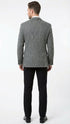 Men’s Grey Harris Tweed Blazer Jacket, Classic Herringbone Wool Sport Coat for Business Casual