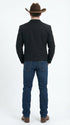Mens Black Western Blazer Set – Cowboy Style Formal Jacket and Pants Outfit Country Western Suit