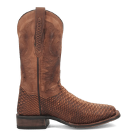 Dan Post Men's KA Python Print Leather Square Toe Boots - Brown
