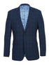 English Laundry 2-Piece Blue Plaid Wool Blend Slim Fit Dress Suit