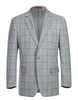 Lozano Collection - Men's 2 Piece Regular Fit Gray Plaid Suit
