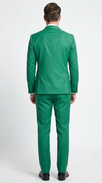 Men’s Augusta Green Emerald Light Green Suit – Slim Fit 2 Piece Formal Suit for Wedding, Prom and Evening Events