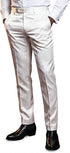 Mens Solid Color Shiny Satin Dress Pants 6VP1010