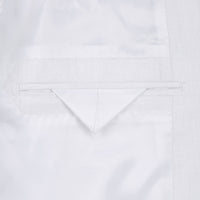 Linen Suit 2 Piece 2 Buttons Regular Fit In White