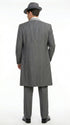 Men’s Grey Pinstripe Zoot Suit 3 Piece – 1920s Gangster Vintage Wide Lapel Suit with Vest for Wedding, Party