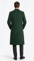 Men’s Hunter Green Full-Length Wool Overcoat – Classic Winter Dress Coat for Formal and Casual Wear Topcoat Mens Wintercoat