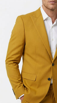 Men’s Gold Mustard Color Suit – Wedding & Prom Formal Suit Outfit, Modern Blazer and Pants