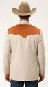 Men’s Tan Beige and Rust Western Cowboy Blazer – Classic Country Style Jacket, Vintage Western Dress Blazer for Men Country Jacket