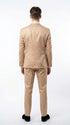 Men’s Champagne Gold Paisley Prom Tuxedo, Formal Dinner Suit for Prom, Weddings, Parties in Tan Color