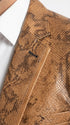 Men’s Tan Snakeskin Print Blazer, Brown Sport Coat Camel Alligator Crocodile Animal Print leopard Jacket