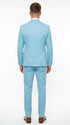 Men’s Turquoise Light blue Suit, Vested Formal Dress Suit for Weddings, Prom, Summer Parties, and Special Occasions in Aqua Blue Color By Rossiman