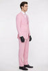 Men’s Pink Two-Piece Suit – Classic Fit Formal Jacket and Tailored Pants