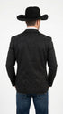 Men’s Black Western Blazer – Embroidered Cowboy Sport Coat with Western Yoke for Rodeo & Country Wear