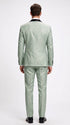 Men’s Sage Green Wedding Tuxedo with Black Shawl Lapel – 3 Piece Groom Prom Suit Mintish Color