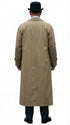 Men's Beige Cotton Trench Coat Suit Package – Classic Long Overcoat