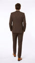 Men’s Doctor Who Inspired Brown Pinstripe 3-Piece Suit – Retro Vintage Wedding, Costume & Formal Suit