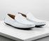 Men’s Mundo White Leather Loafers – Classic Slip-On Dress Shoes for Casual and Formal Wear