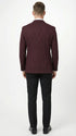 Men’s Burgundy Pinstripe Blazer – Classic Tailored Formal Jacket for Business, Office and Evening Wear