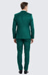 Men’s Emerald Green Textured 3-Piece Suit – Polk Dot Pattern Formal Wedding, Prom, and Evening Wear Outfit