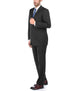 (38R, 38S) 100% Virgin Wool Regular Fit Black Suit