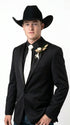 Men’s Black Tuxedo Western Blazer – Cowboy Style Formal Sport Coat Jacket for Dinner Jacket