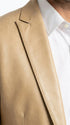 Men’s Champagne Gold Western Blazer, Formal Cowboy Wedding Ranch Sport Coat Jacket tan beige color sheen sharkskin fabric