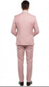 Men’s Blush Pink and Gold Three-Piece Suit – Tailored Fit Formal Wedding, Vested Suit By Rossiman