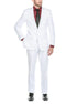 (36R, 48S) 2 Piece Suit 2 Buttons Regular Fit In White