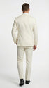 Men’s Ivory Paisley Shiny Suit – Flroal Formal Wedding and Prom Suit for Party, in Cream Off White