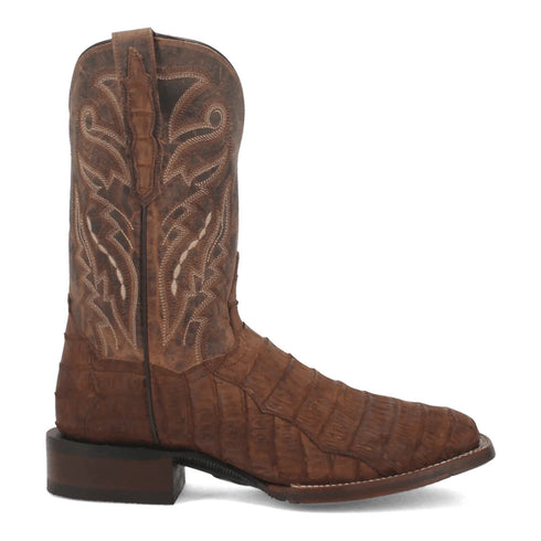 Dan Post Men's Mickey Genuine Caiman Belly Square Toe Boots - Tan