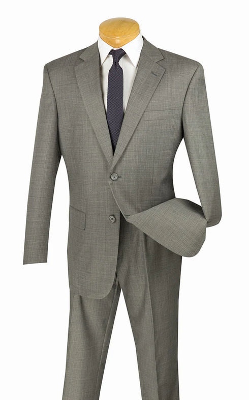 (38R, 40L, 56L) Regular Fit 2 Piece Gray Suit