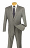 (38R, 40L, 56L) Regular Fit 2 Piece Gray Suit