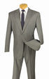 (38R, 40L, 56L) Regular Fit 2 Piece Gray Suit